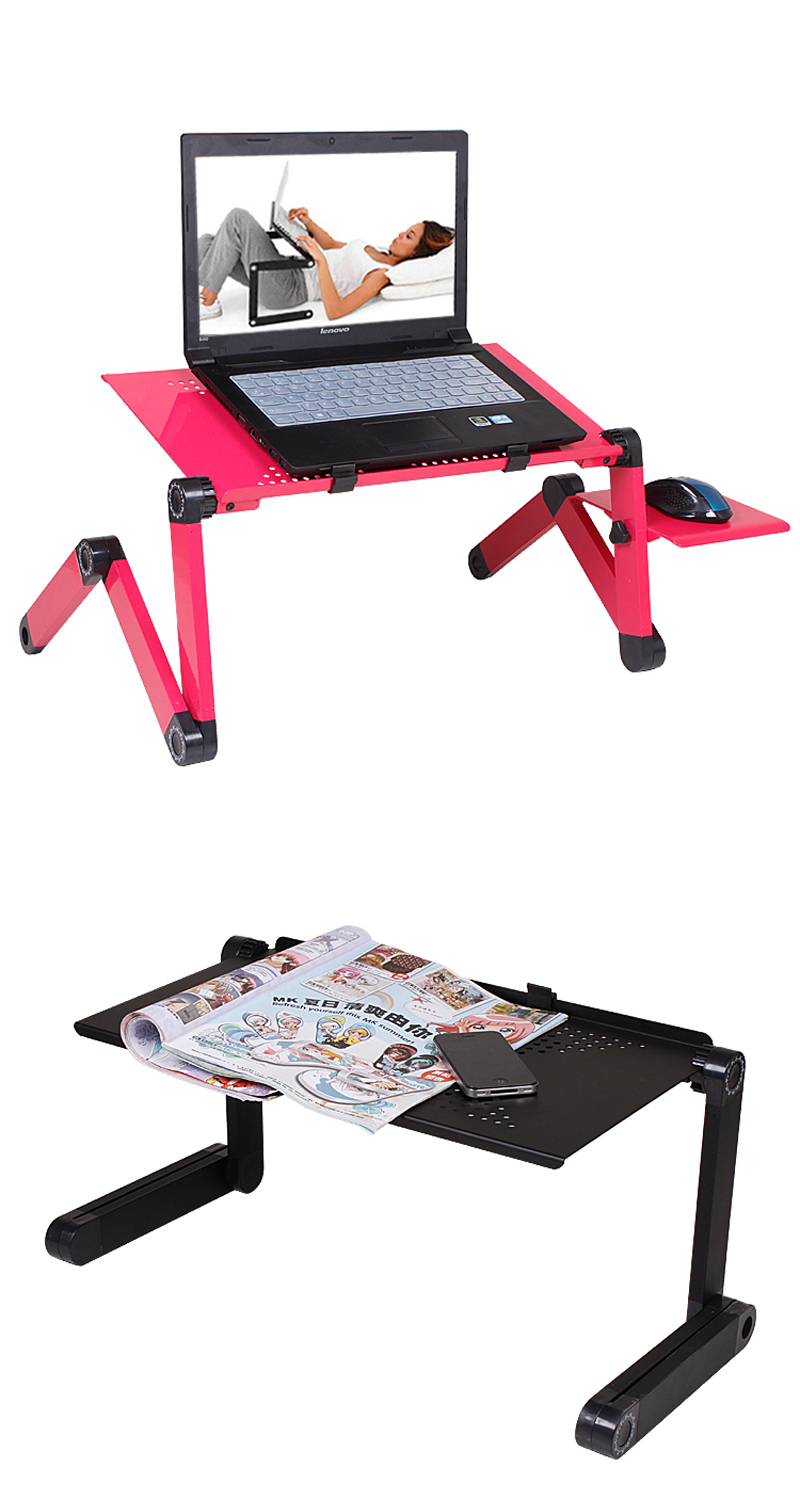 Adjustable Portable Laptop Table Stand Lap Sofa Bed Tray Computer Notebook Desk bed table with Mouse Board ZW-CD05