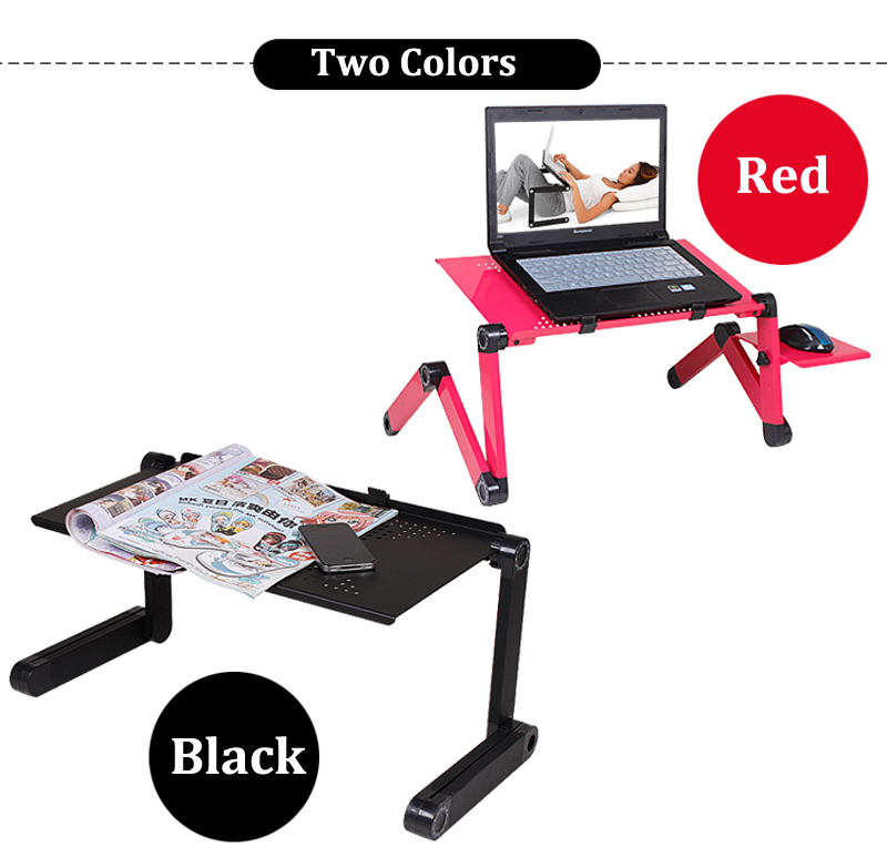 Adjustable Portable Laptop Table Stand Lap Sofa Bed Tray Computer Notebook Desk bed table with Mouse Board ZW-CD05