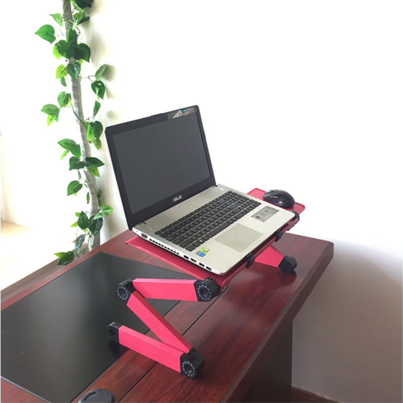 Adjustable Portable Laptop Table Stand Lap Sofa Bed Tray Computer Notebook Desk bed table with Mouse Board ZW-CD05