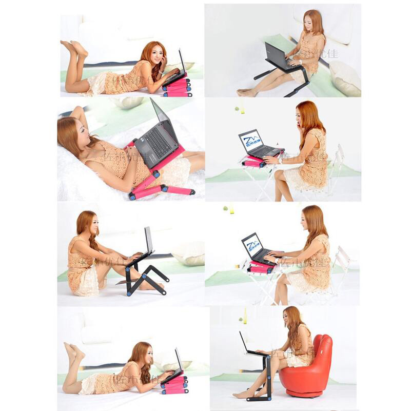 Adjustable Portable Laptop Table Stand Lap Sofa Bed Tray Computer Notebook Desk bed table
