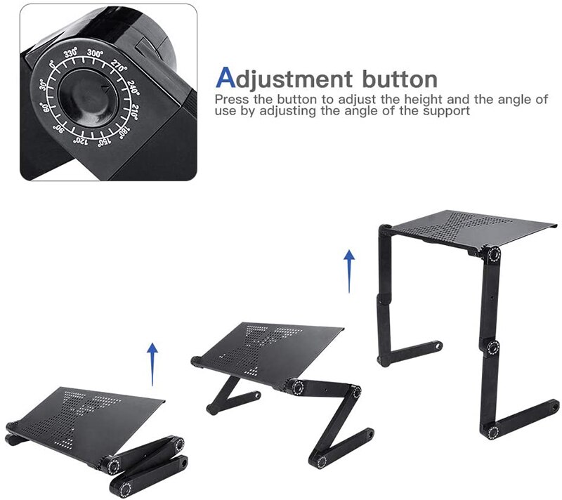 Adjustable Portable Laptop Table Stand Lap Sofa Bed Tray Computer Notebook Desk bed table