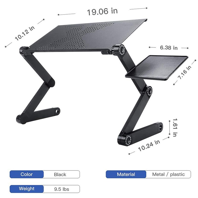 Adjustable Portable Laptop Table Stand Lap Sofa Bed Tray Computer Notebook Desk bed table