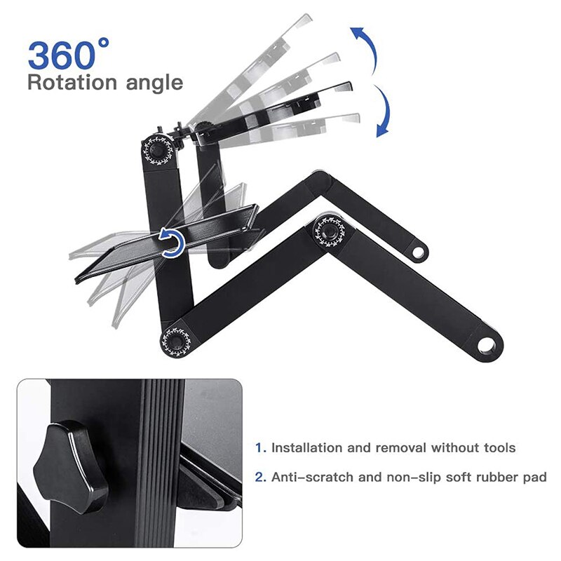 Adjustable Portable Laptop Table Stand Lap Sofa Bed Tray Computer Notebook Desk bed table