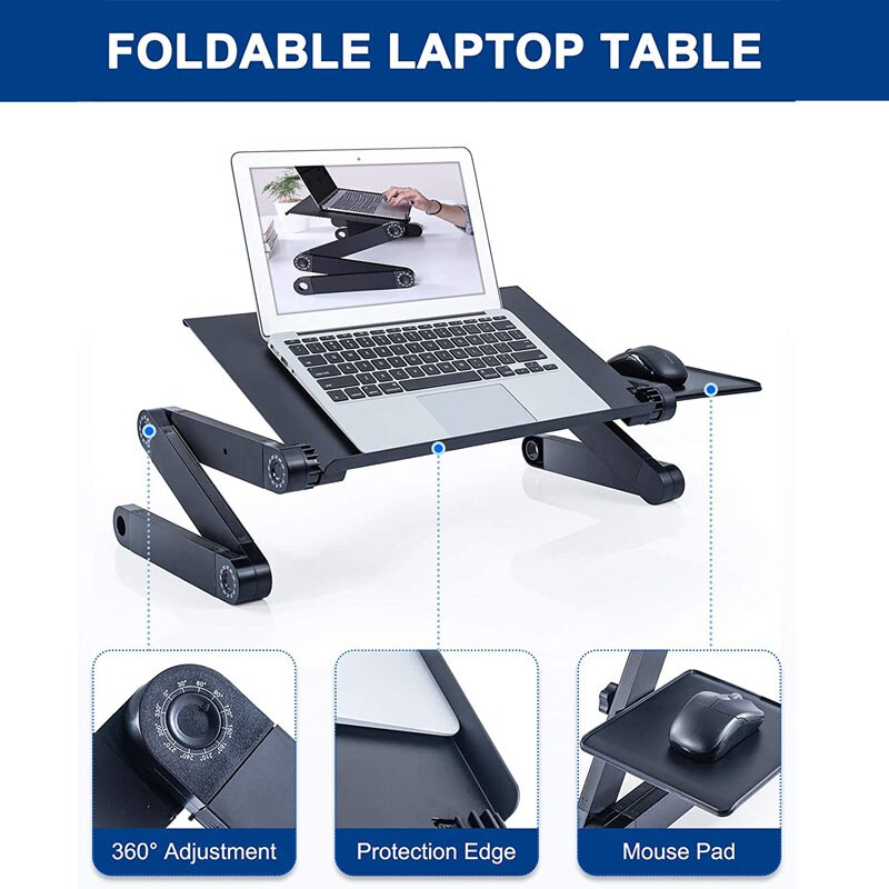 Adjustable Portable Laptop Table Stand Lap Sofa Bed Tray Computer Notebook Desk bed table