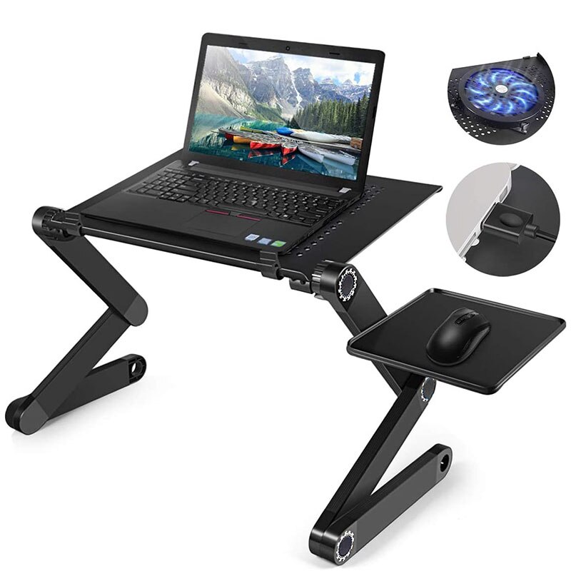 Adjustable Portable Laptop Table Stand Lap Sofa Bed Tray Computer Notebook Desk bed table with Mouse Board ZW-CD05