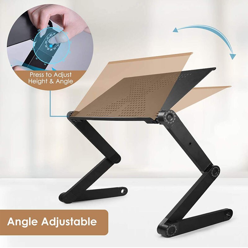 Adjustable Portable Laptop Table Stand Lap Sofa Bed Tray Computer Notebook Desk bed table with Mouse Board ZW-CD05