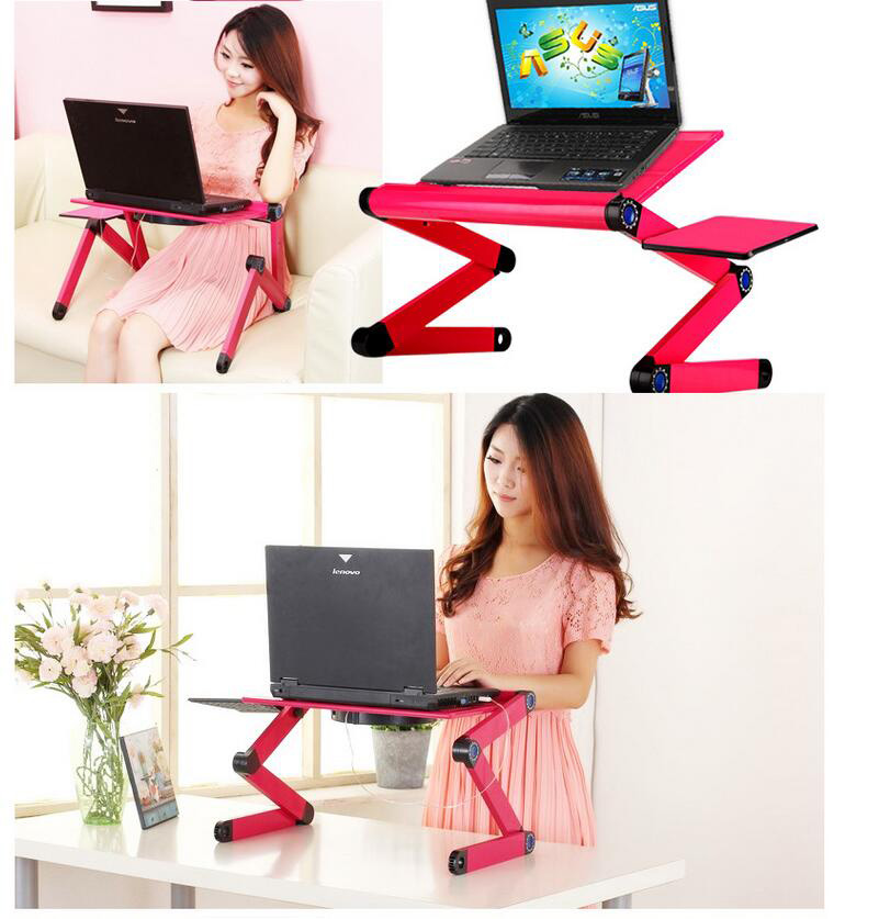 Adjustable Portable Laptop Table Stand Lap Sofa Bed Tray Computer Notebook Desk bed table with Mouse Table ZW-CD06