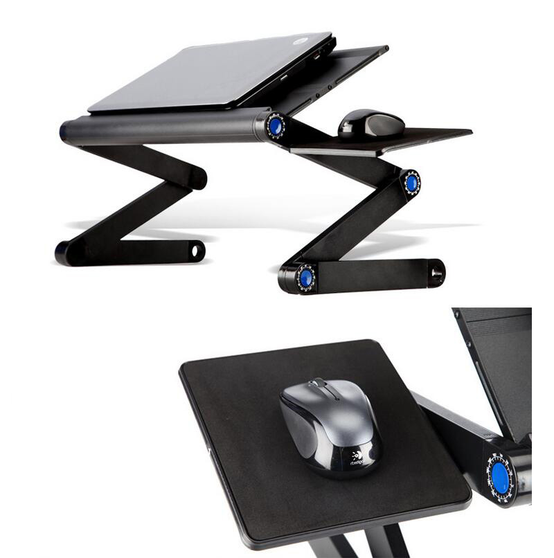 Adjustable Portable Laptop Table Stand Lap Sofa Bed Tray Computer Notebook Desk bed table with Mouse Table ZW-CD06