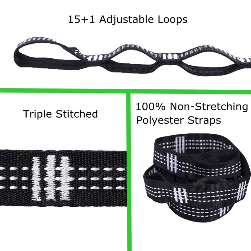 Dropshipping Super Strong Hammock Strap Hanging Hammock Belt Hamaca Hamak for Camping,Traveling,Portable Hanging Tree Rope