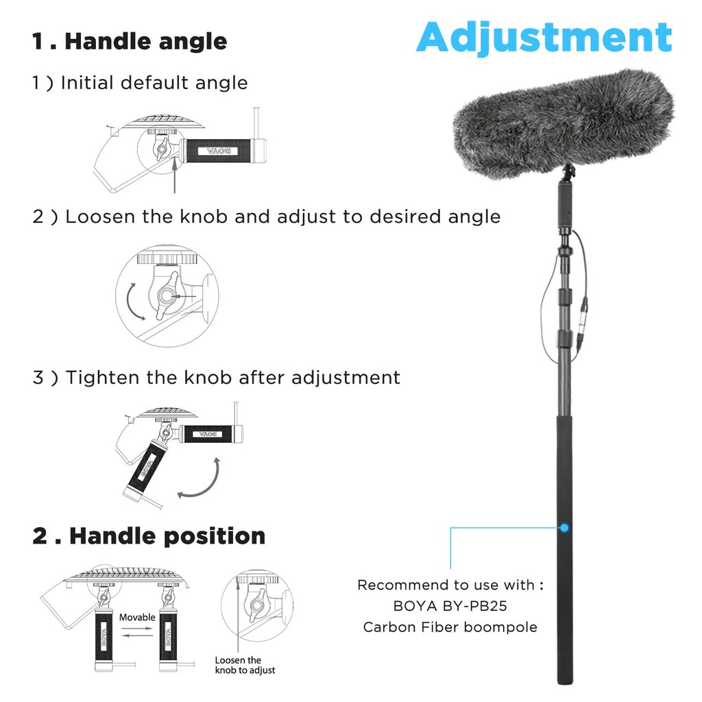 BOYA BY-WS1000 Microphones Blimp Windshield Suspension System for Shotgun Mic for Canon Nikon Sony DSLR Camcorder Recorder 3pcs