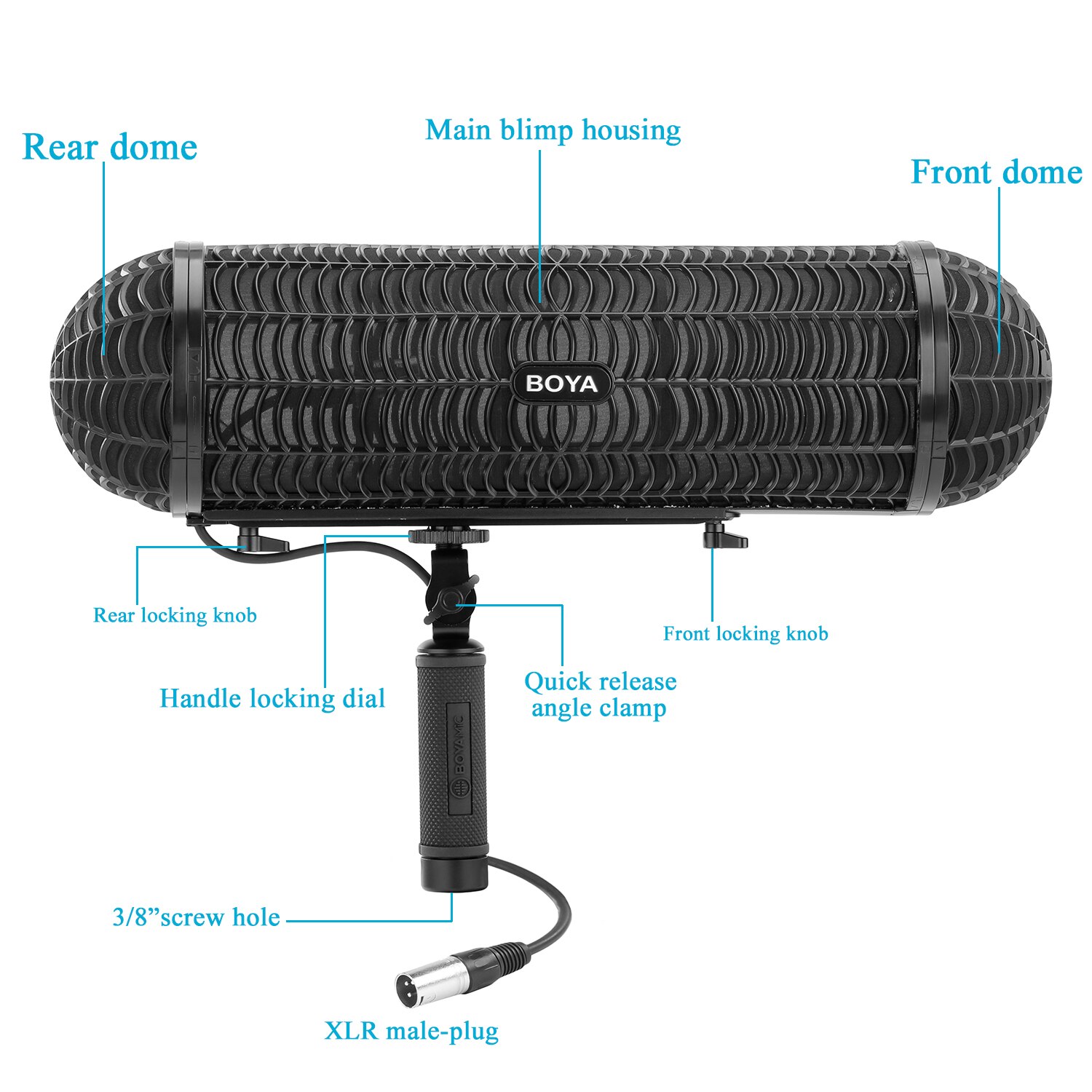 BOYA BY-WS1000 Microphones Blimp Windshield Suspension System for Shotgun Mic for Canon Nikon Sony DSLR Camcorder Recorder 3pcs