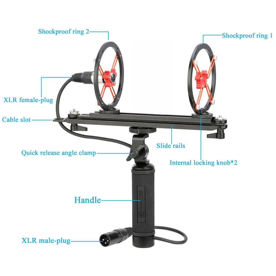 BOYA BY-WS1000 Microphones Blimp Windshield Suspension System for Shotgun Mic for Canon Nikon Sony DSLR Camcorder Recorder 3pcs