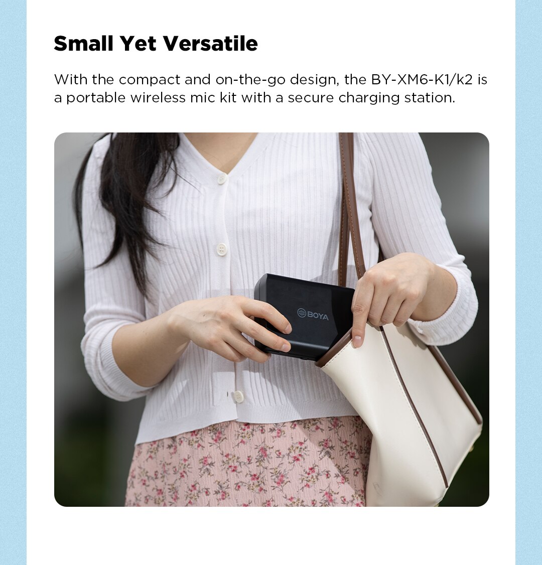 BOYA BY-XM6-K1-K6 Wireless Lavalier Microphone Portable Audio Video Recording Mic with Charging Case for Smartphone Camera Vlog