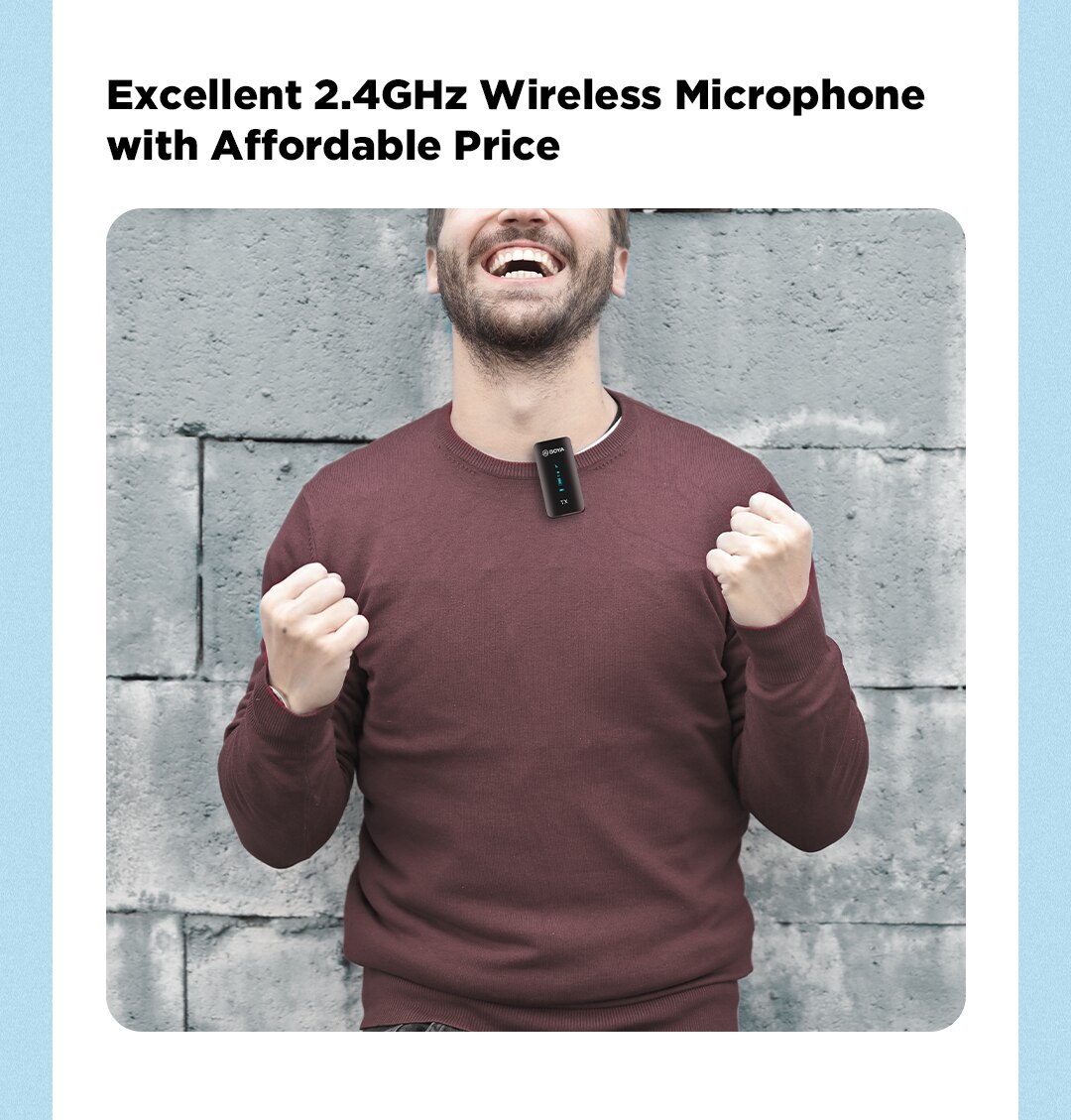 BOYA BY-XM6-K1-K6 Wireless Lavalier Microphone Portable Audio Video Recording Mic with Charging Case for Smartphone Camera Vlog