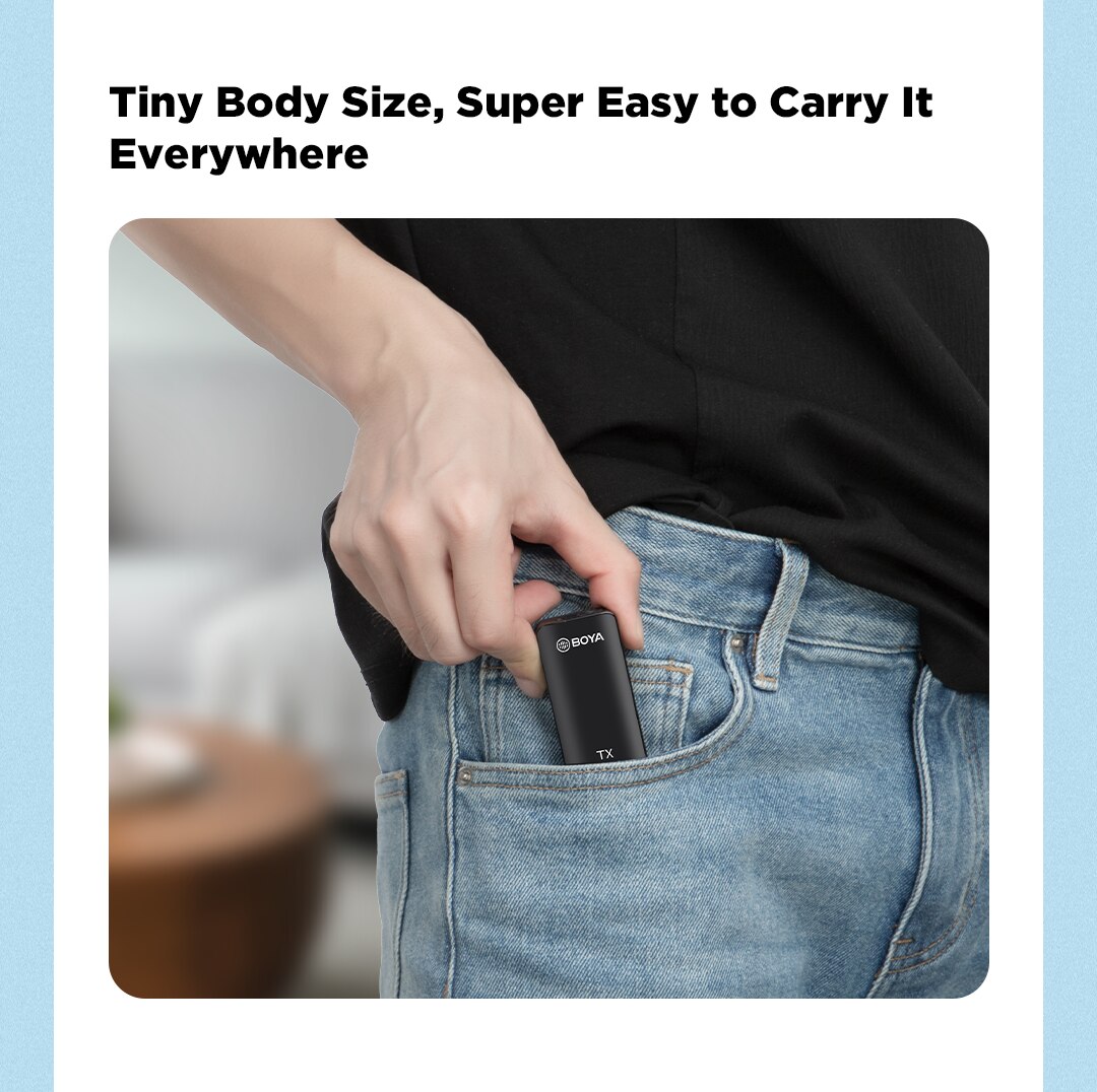 BOYA BY-XM6-K1-K6 Wireless Lavalier Microphone Portable Audio Video Recording Mic with Charging Case for Smartphone Camera Vlog