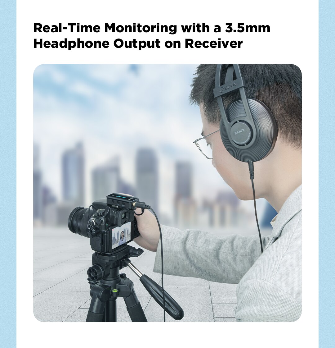 BOYA BY-XM6-K1-K6 Wireless Lavalier Microphone Portable Audio Video Recording Mic with Charging Case for Smartphone Camera Vlog