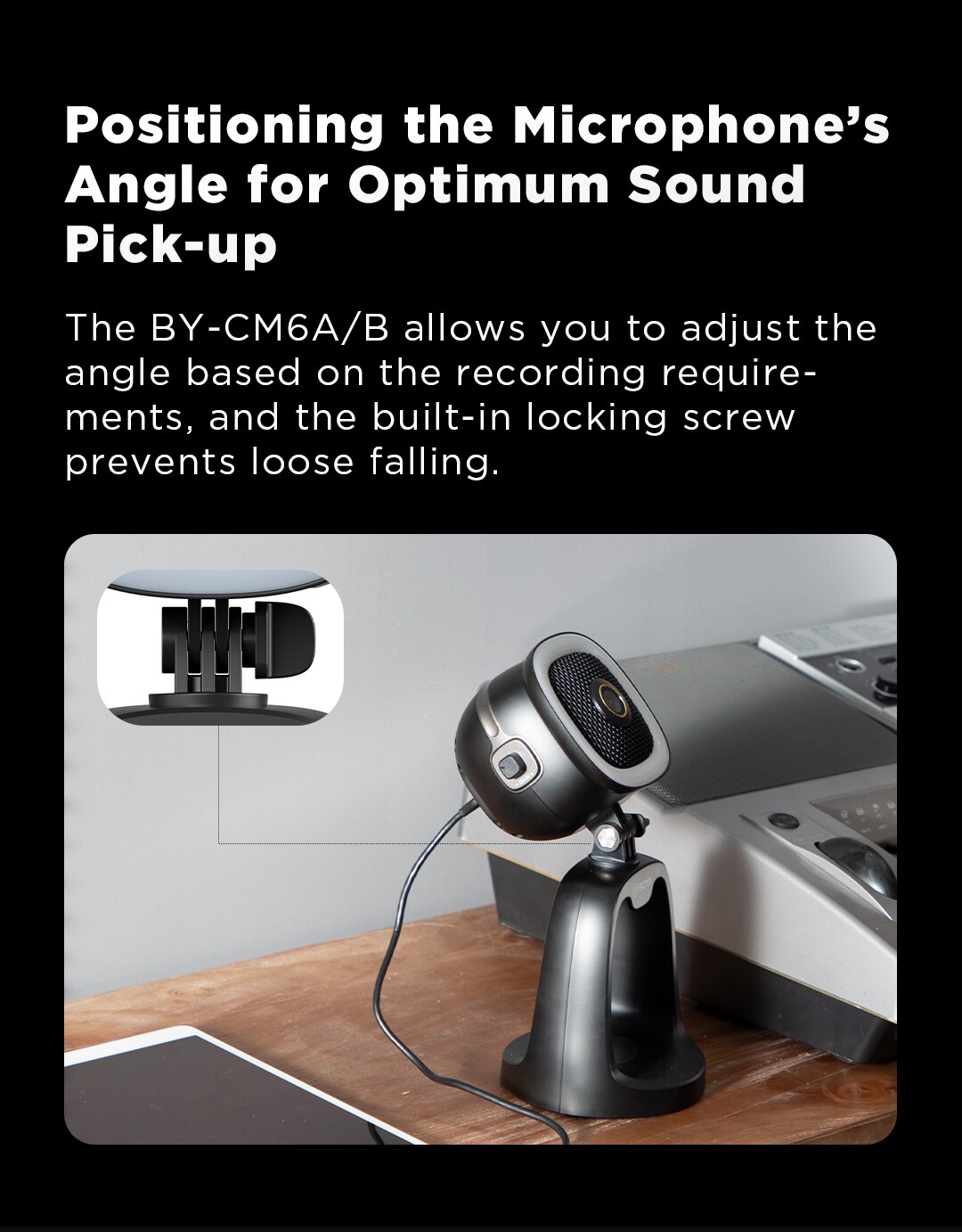 BOYA BY-CM6A/B Professional USB Condenser Microphones with LED Fill Light For PC Computer Singing Streaming Recording Studio