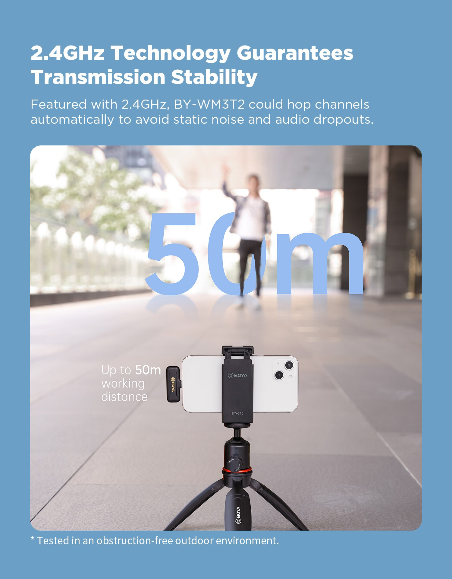 BOYA BY-WM3T2 U1/D1 Wireless lavalier Lapel Recording Microphone Type-C iphone for Mobile Phone/Tablet/Laptop Live Streams Vlog