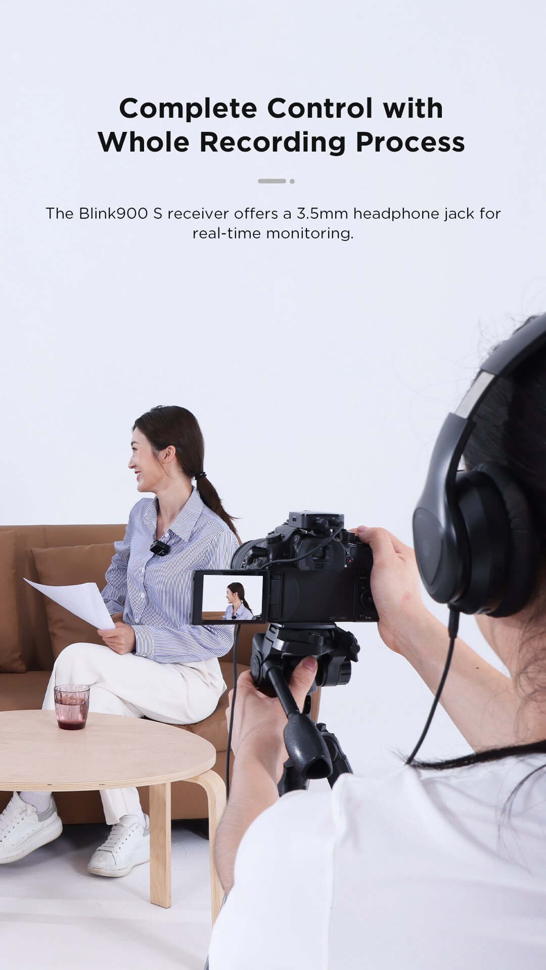 Saramonic Blink900 S 2.4GHz Dual-Channel Condenser Wireless Lavalier Microphone for Smartphone DSLR Camera Recorder Youtube Vlog