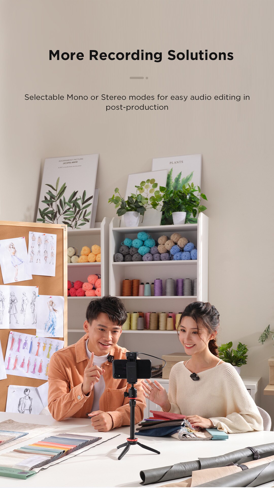 Saramonic Blink900 S 2.4GHz Dual-Channel Condenser Wireless Lavalier Microphone for Smartphone DSLR Camera Recorder Youtube Vlog