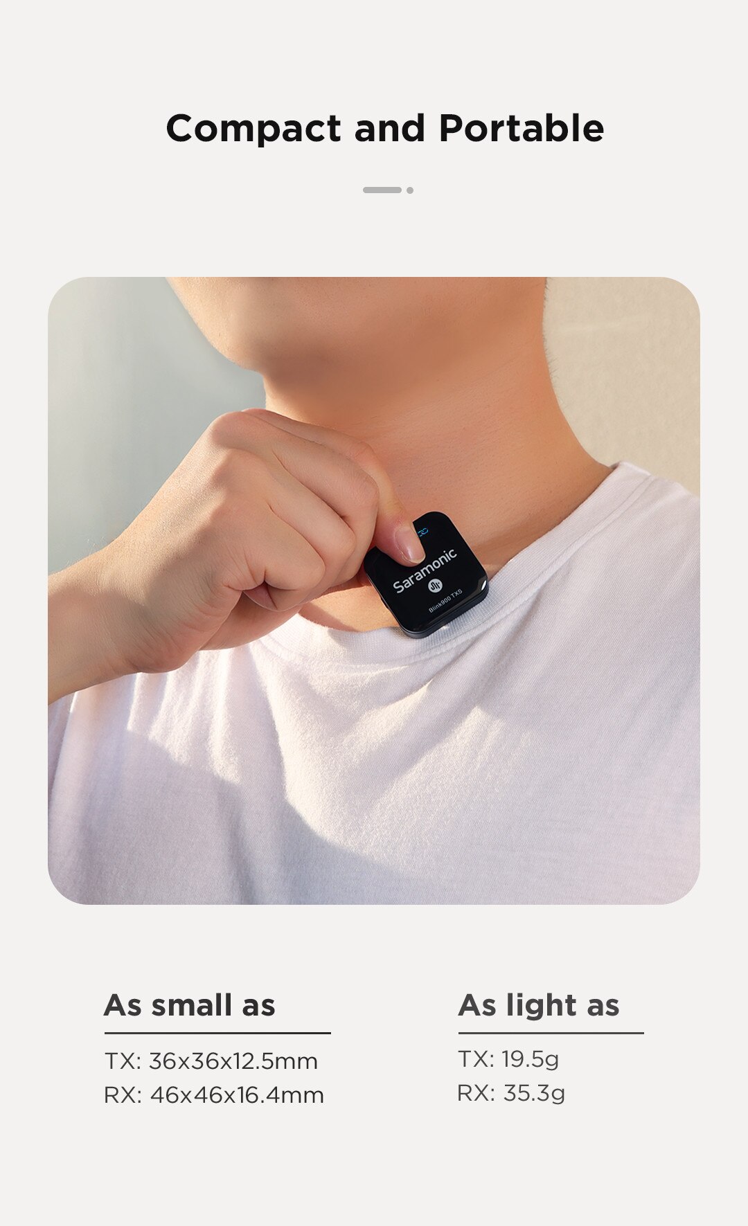 Saramonic Blink900 S 2.4GHz Dual-Channel Condenser Wireless Lavalier Microphone for Smartphone DSLR Camera Recorder Youtube Vlog