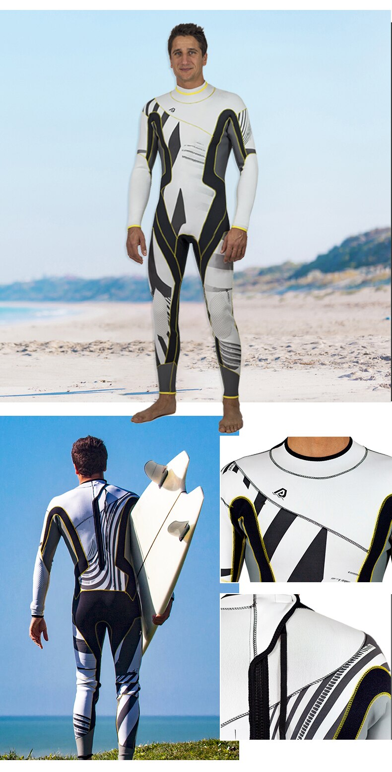 3MM Neoprene Wetsuit Men Surf Swimming Suit Kayak Jet Ski Surfing Spearfishing Scuba Diving Suit Water Sports Snorkeling Wetsuit