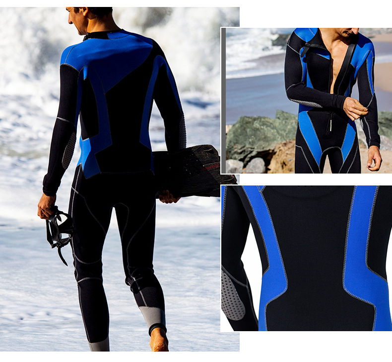 3MM Neoprene Wetsuit Men Surf Swimming Suit Kayak Jet Ski Surfing Spearfishing Scuba Diving Suit Water Sports Snorkeling Wetsuit