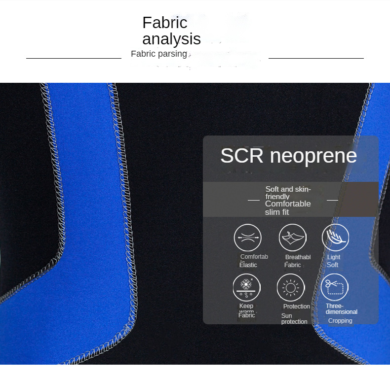 3MM Neoprene Wetsuit Men Surf Swimming Suit Kayak Jet Ski Surfing Spearfishing Scuba Diving Suit Water Sports Snorkeling Wetsuit