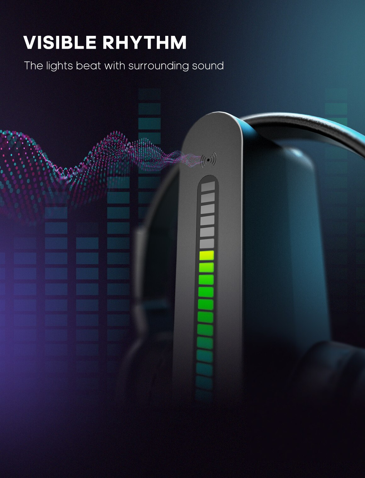 FIFINE RGB Headphone Stand,with Power Strip 2 in1,USB Headset Holder for Gaming Headphone/Bluetooth Headphone-Ampligame S3