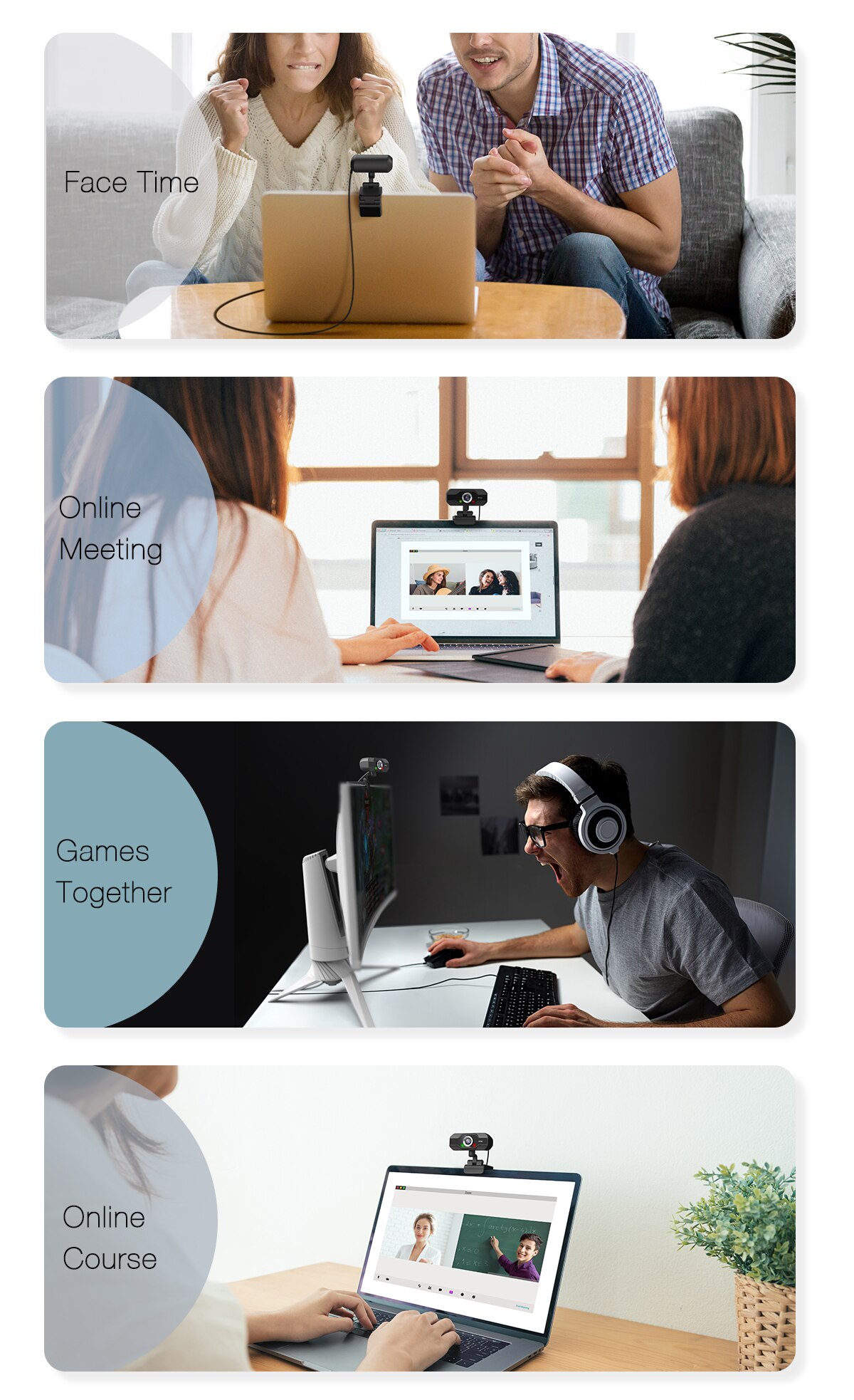 FIFINE 1080P Full HD PC Webcam for USB Desktop & Laptop , Live Streaming Webcam with Microphone HD Video,for Video Calling-K432