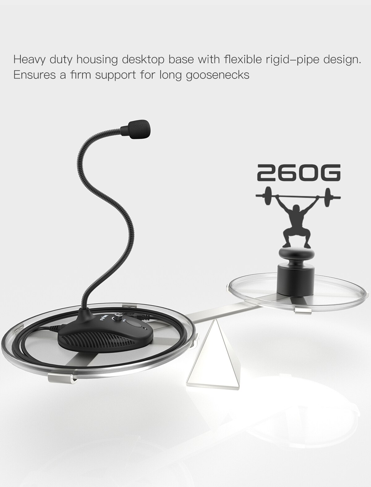 Fifine usb computer microphone 360 flexible gooseneck mic for  broadcasting conference instrument recording vedio gaming