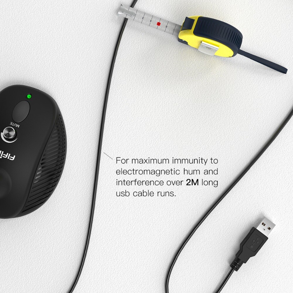 Fifine usb computer microphone 360 flexible gooseneck mic for  broadcasting conference instrument recording vedio gaming