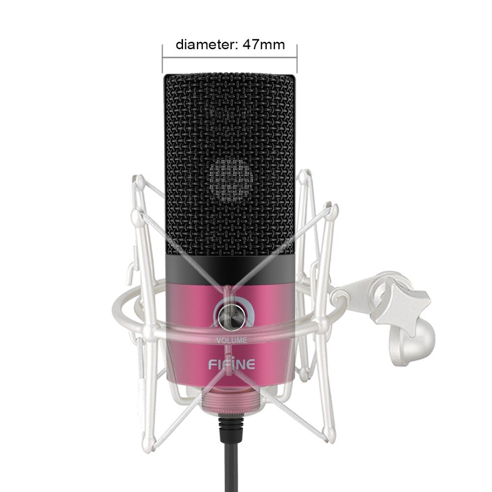 USB MIC Fifine Desktop Condenser Microphone for Videos Live Broadcast Online Meeting Skype suit for Windows Laptop k669