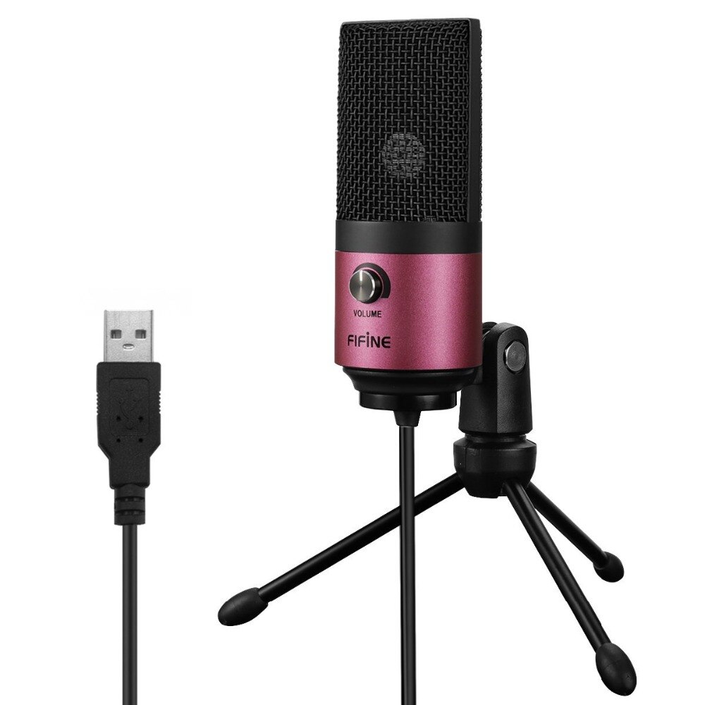 USB MIC Fifine Desktop Condenser Microphone for Videos Live Broadcast Online Meeting Skype suit for Windows Laptop k669