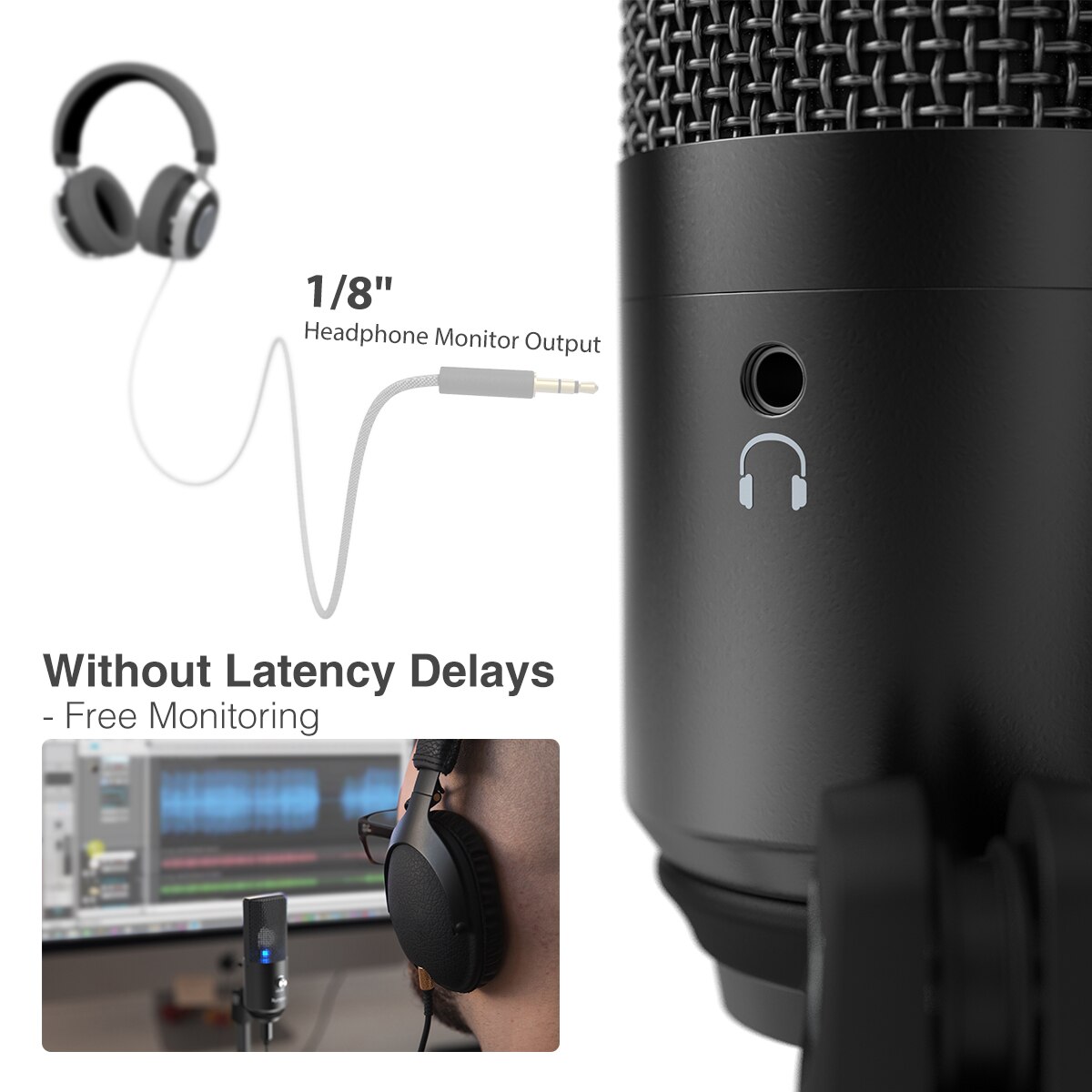 FIFINE USB Microphone for Mac/ pc Windows,Vocal Mic for Multipurpose,Optimized for Recording,Voice Overs,for Video Skype-K670B