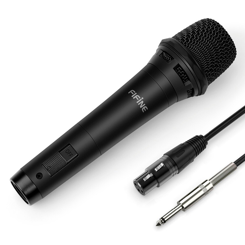 FIFINE Dynamic Vocal Microphone Cardioid Handheld Microphone with On/Off Switch for Karaoke, Live vocal, Speech etc.  -K8