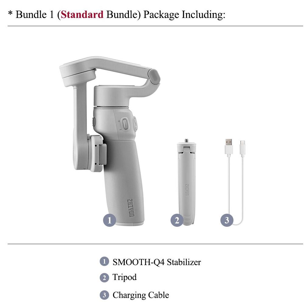 Zhiyun Smooth Q4 3-Axis Gimbal Handheld Stabilizer for Smartphone iPhone 14 pro max 13 12 Samsung Xiaomi Huawei for Vlog