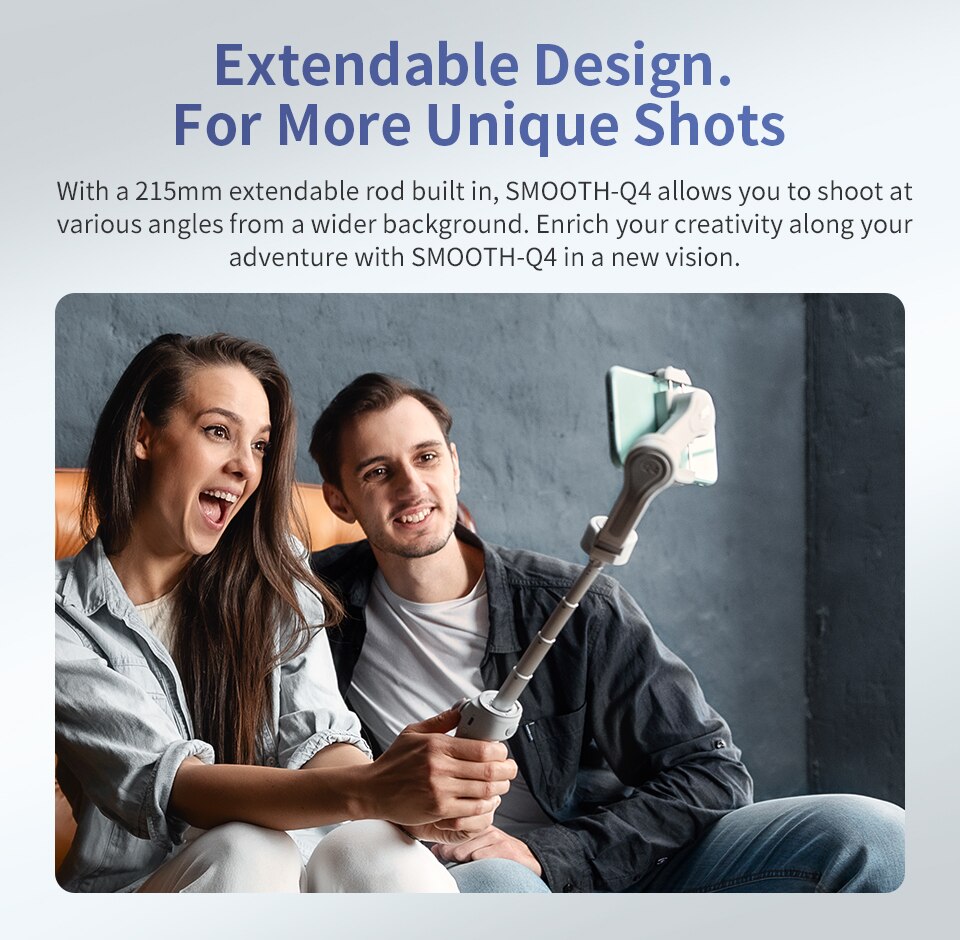 Zhiyun Smooth Q4 3-Axis Gimbal Handheld Stabilizer for Smartphone iPhone 14 pro max 13 12 Samsung Xiaomi Huawei for Vlog