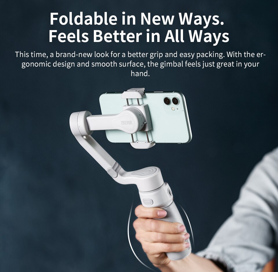 Zhiyun Smooth Q4 3-Axis Gimbal Handheld Stabilizer for Smartphone iPhone 14 pro max 13 12 Samsung Xiaomi Huawei for Vlog