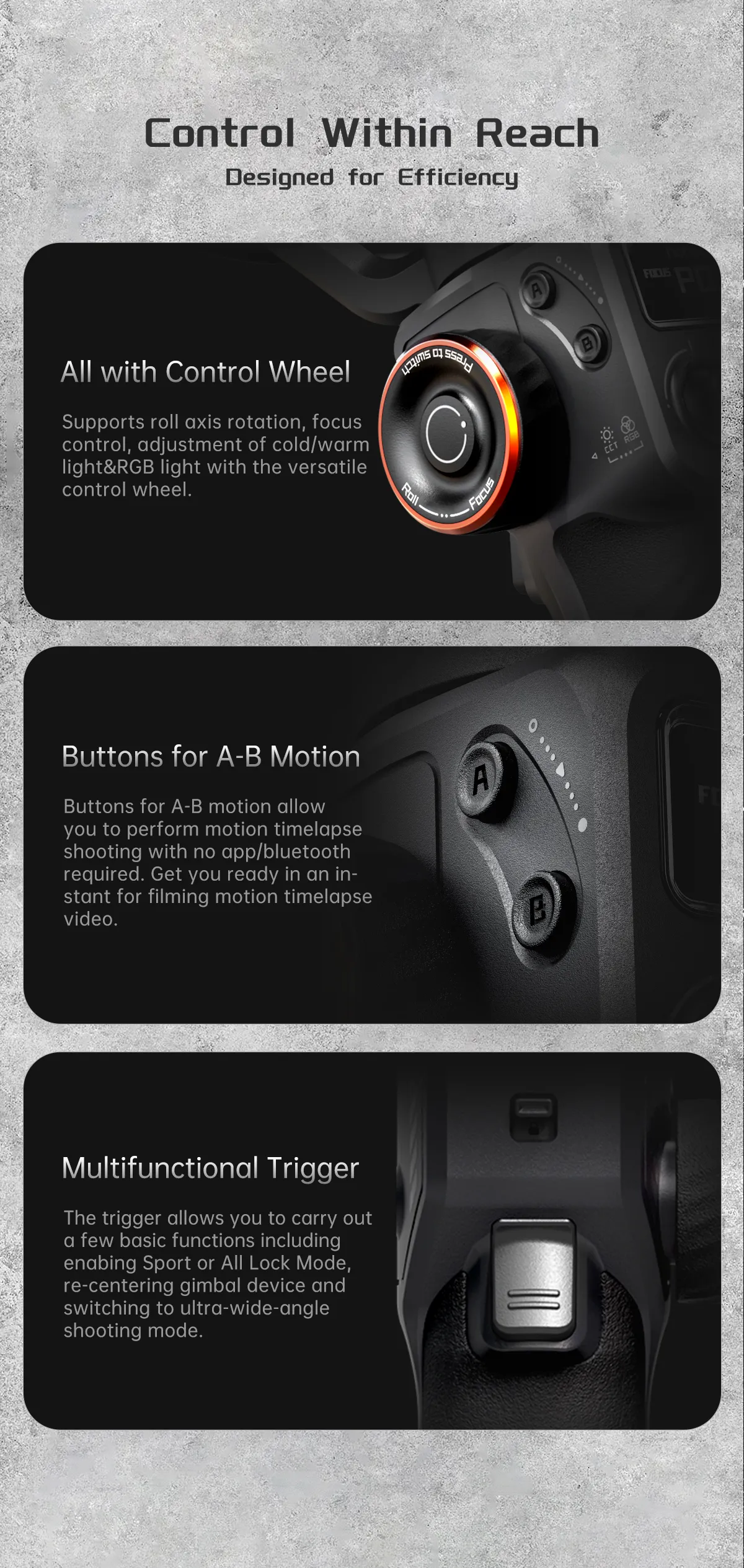 Hohem isteady m6 handheld cardan estabilizador selfie trip&eacute; para smartphone com luz de preenchimento magn&eacute;tico ai v&iacute;deo em cores vlogging