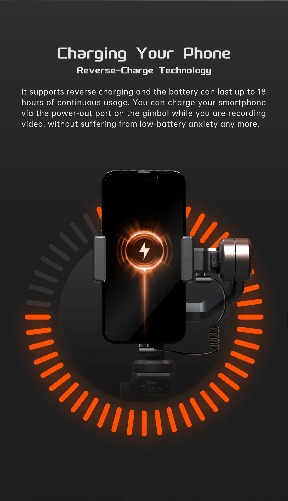 Hohem isteady m6 handheld cardan estabilizador selfie trip&eacute; para smartphone com luz de preenchimento magn&eacute;tico ai v&iacute;deo em cores vlogging