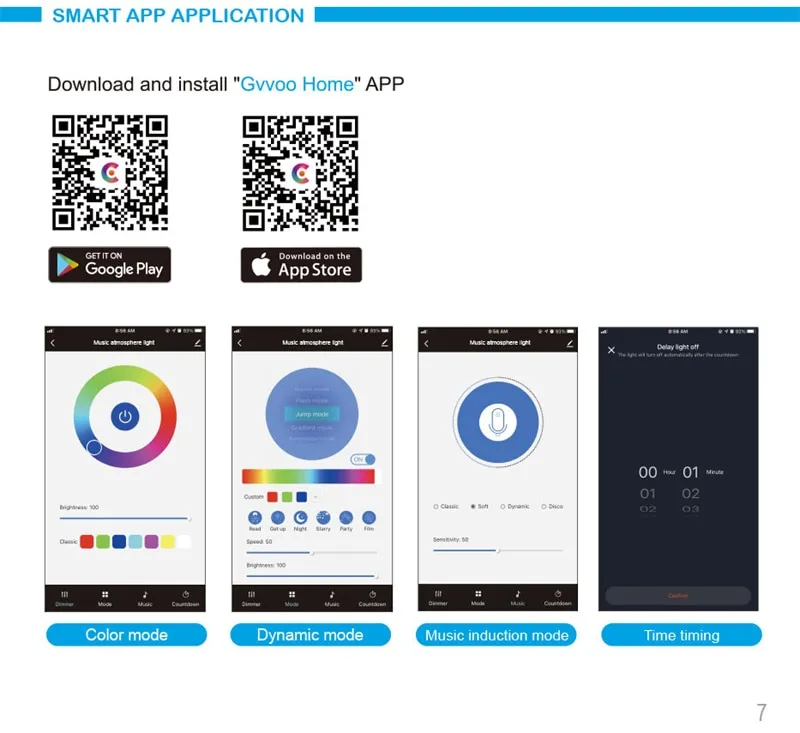 RGB Symphony Lights LED Desktop Atmosphere Night Light Music Rhythm Ambient Pickup Lamp App Control Strip Light Decor TV