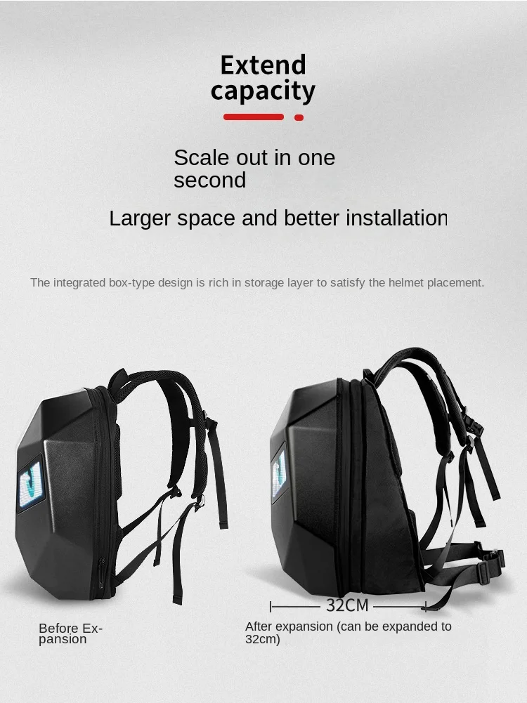 Backpack with LED eyes