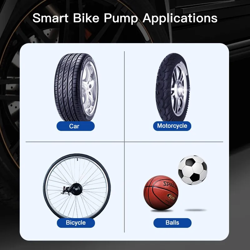 Portable air pump for cars and motorcycles