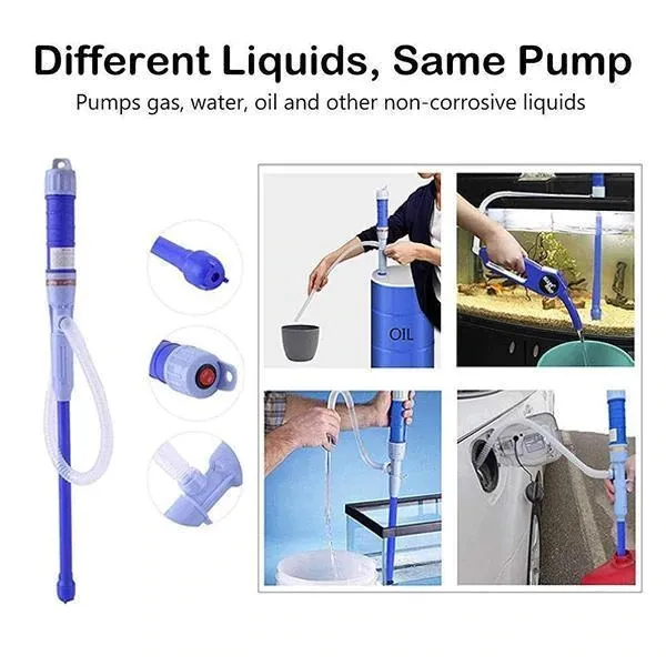 Liquid Oil Transfer Pump Water Pump Powered Electric Outdoor Car Vehicle Fuel Gas Transfer Suction Pumps Liquid Transfer Oil