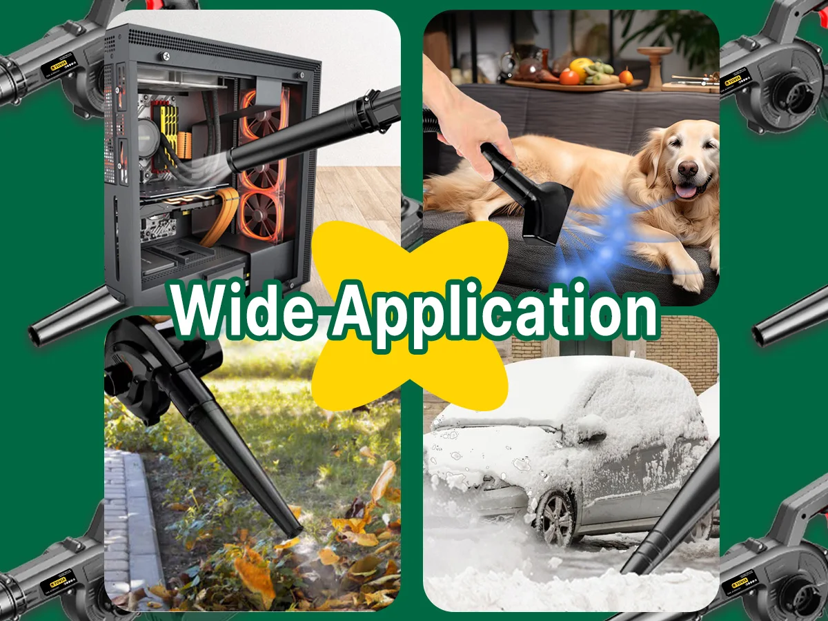 Air blower 2-in-1 Blowing & Suction Electric Leaf Blower Dust Collector For Pet Hair Car For Makita 18V Battery Without Battery