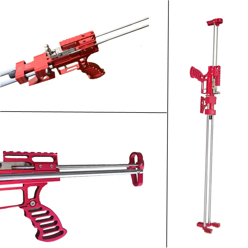 Long Rod Telescopic Metal Slingsshot Simpleshot Slingshot for Hunting Kit Outdoor Strong Precision Shooting Rubber Band Laser