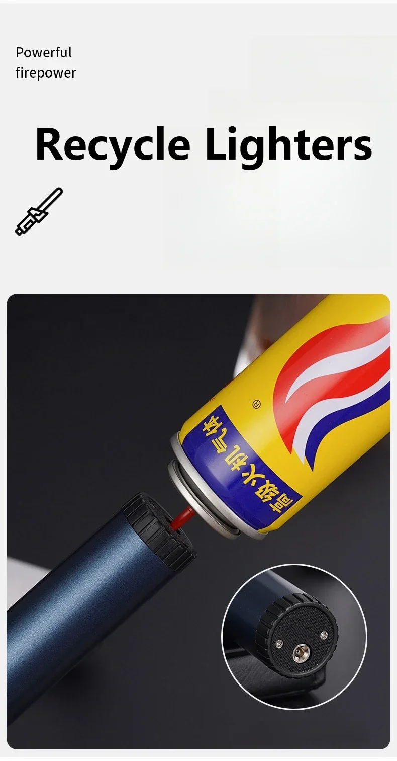 Planet Lightsaber Butane Gas Lighter 360&deg; Use Metal Outdoor Windproof Turbine Torch Jet Lighter Gun BBQ Welding Cigar Tool