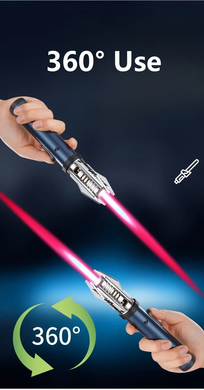 Planet Lightsaber Butane Gas Lighter 360&deg; Use Metal Outdoor Windproof Turbine Torch Jet Lighter Gun BBQ Welding Cigar Tool