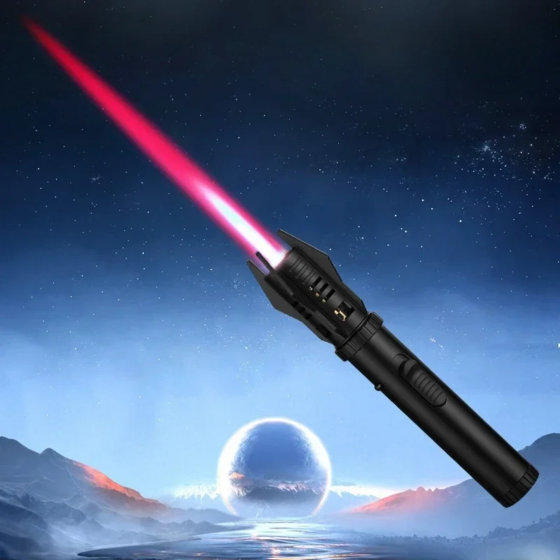 Planet Lightsaber Butane Gas Lighter 360&deg; Use Metal Outdoor Windproof Turbine Torch Jet Lighter Gun BBQ Welding Cigar Tool